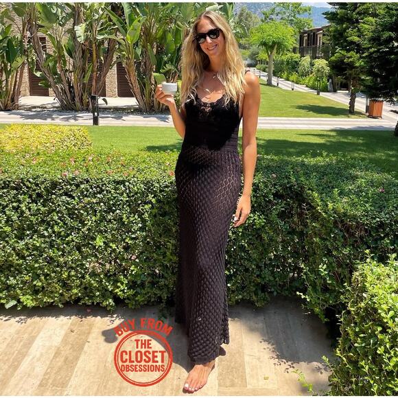 RARE!!! MANGO BLOGGER FAVE!!! Openwork Knit Maxi Dress NWT - Picture 12 of 16